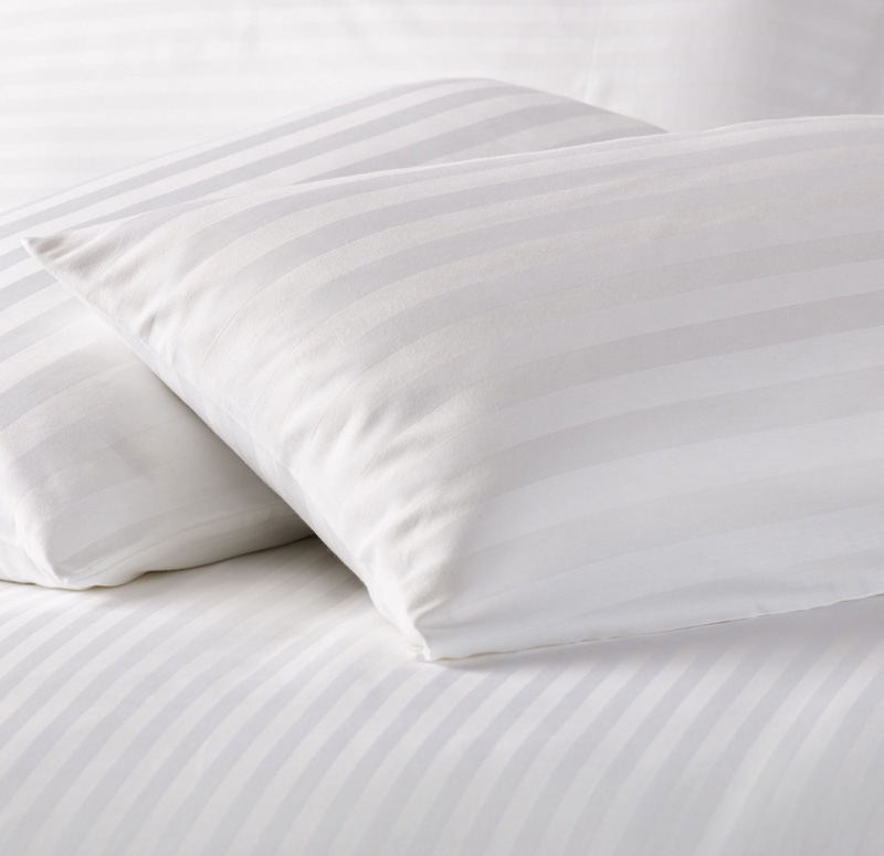 Μαξιλάρι Ύπνου Μέτριο (50x70) Sateen Stripe 740γρ Newhome Νεφέλη