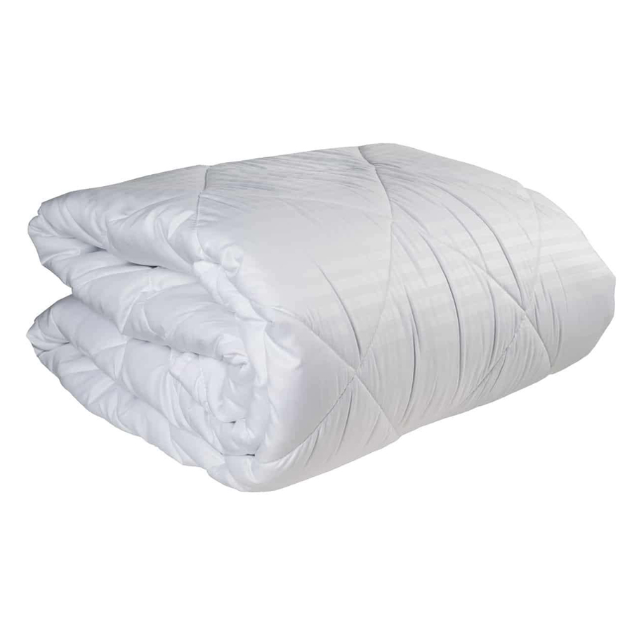 Πάπλωμα Λευκό Μονό (160x240) Microfiber Hotel Ριγέ