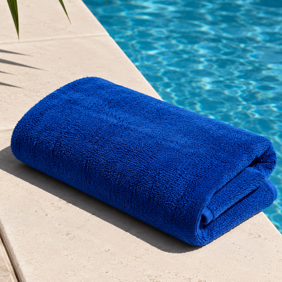 Πετσέτα Πισίνας-Spa-Παραλίας (80x160) Chlorine Resistant 100% Βαμβάκι 450γρ Beach Towel Navy