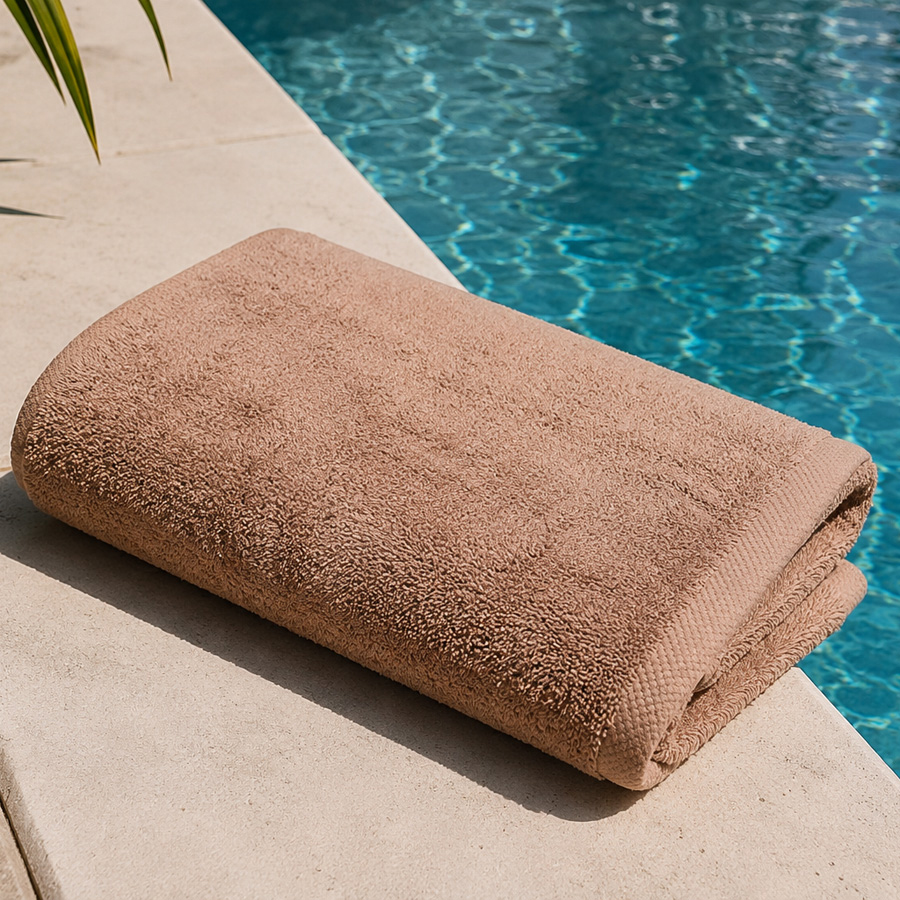 Πετσέτα Πισίνας-Spa-Παραλίας (80x160) Chlorine Resistant 100% Βαμβάκι 450γρ Beach Towel Pure