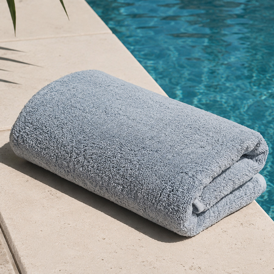 Πετσέτα Πισίνας-Spa-Παραλίας (80x160) Chlorine Resistant 100% Βαμβάκι 450γρ Beach Towel Smoke