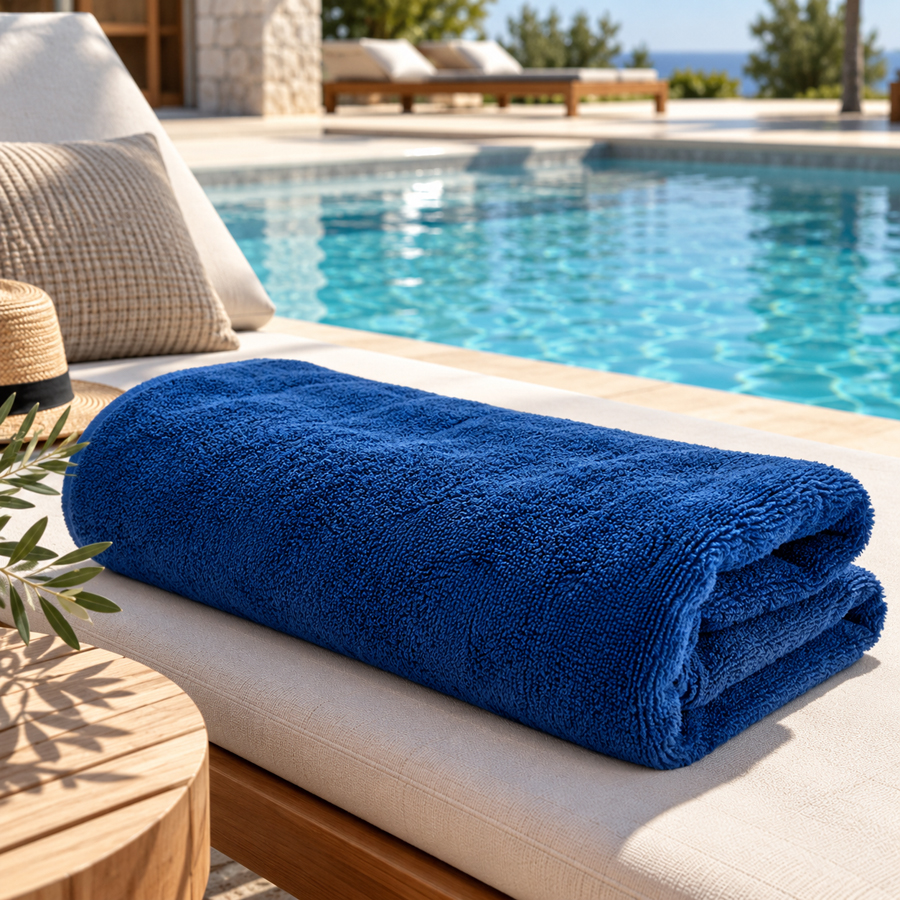 Πετσέτα Πισίνας-Spa (80x160) Chlorine Resistant 100%Βαμβάκι 420γρ Saint Tropez Blue