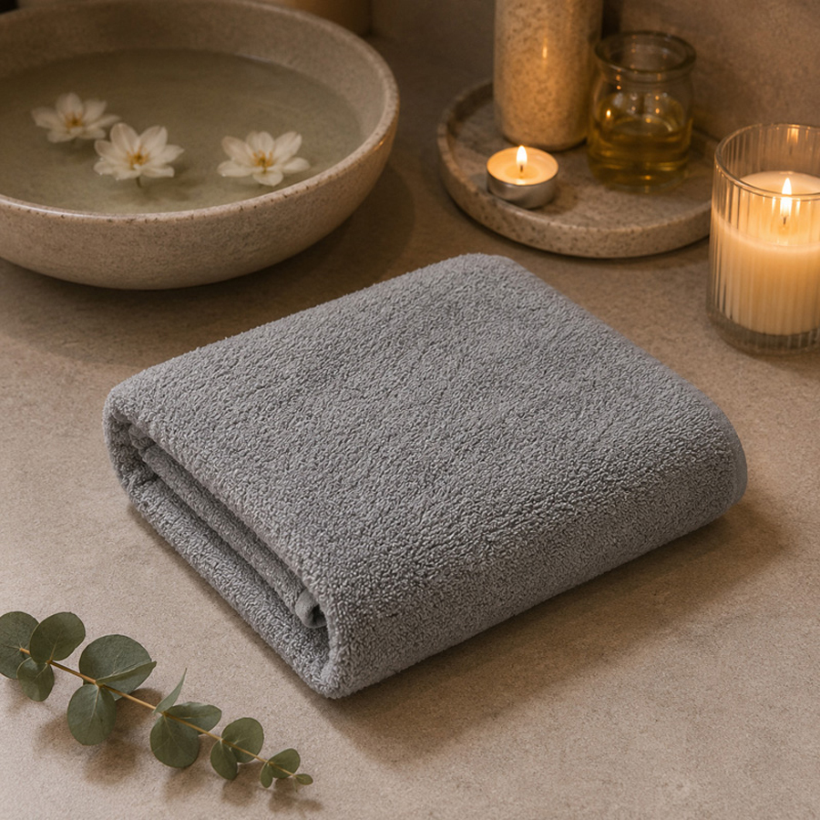 Πετσέτα Χεριών-Λαβέτα Spa (30x30) 100%Βαμβάκι 500gr Spa Towel Smoke